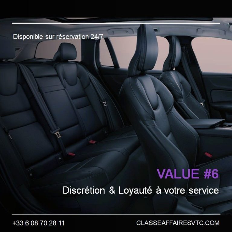 Volvo V60 Classe-Affaires VTC Haute-Savoie Intérieur élégant d'une voiture confortable, mettant en avant discrets sièges en cuir.